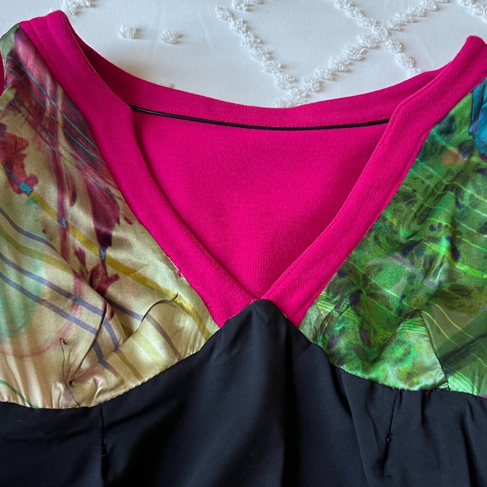 Alberto Makali Fuchsia Cap Sleeve Dress SIZE 8 - Picture 12 of 13